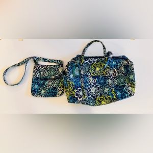 Vera Bradley duffle bag and hipster features in Katalina Blue NEW!
